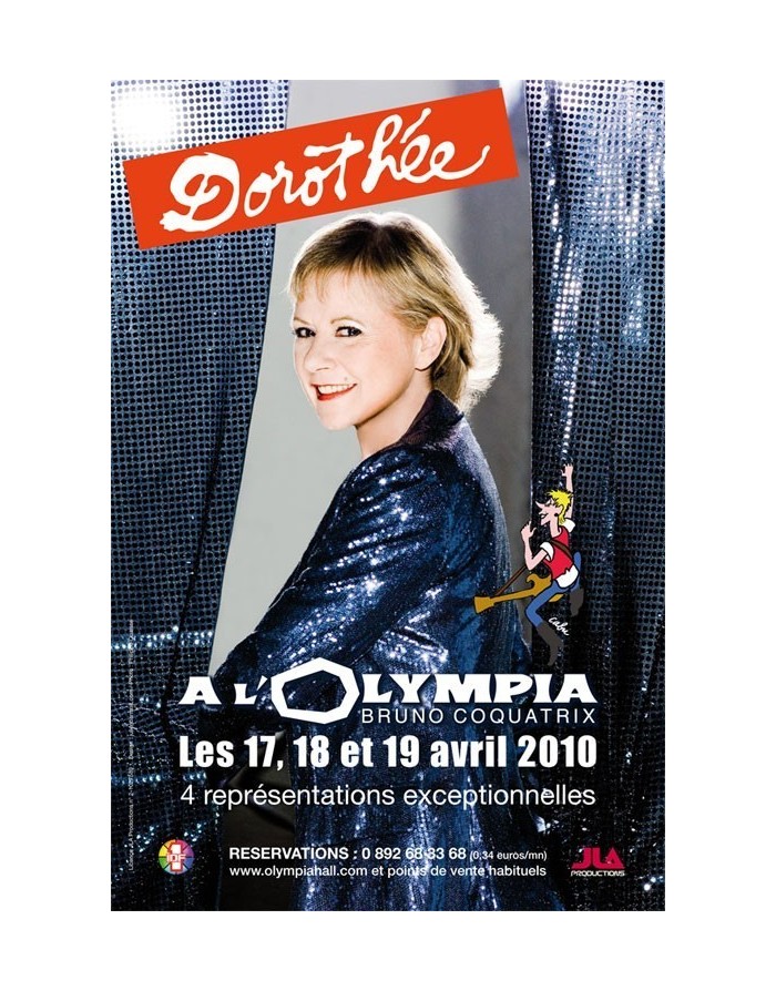 Affiche Dorothée Olympia 2010 - Enroulée